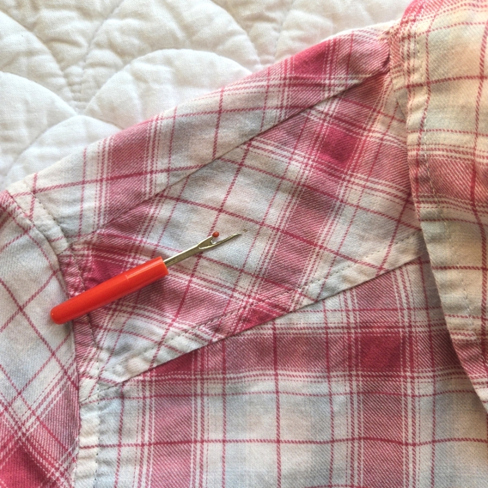 ( PAIGE ) Long Sleeve, Button-Down Plaid Shirt - Picture 6 of 8